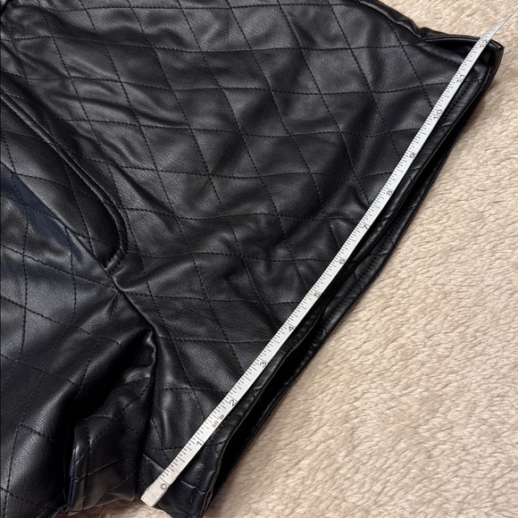 ZARA Faux Leather Quilted Shorts - Picture 15 of 15